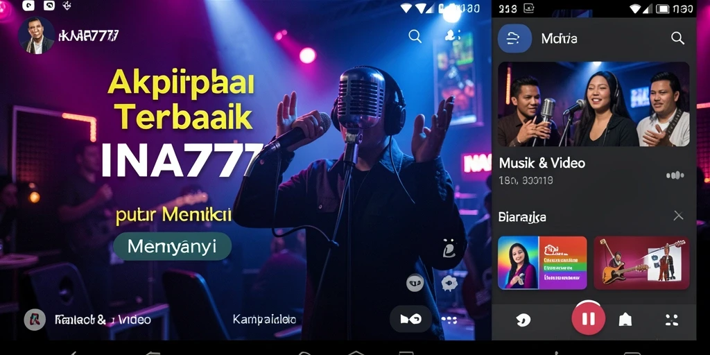 Tampilan aplikasi INA777 dengan antarmuka pengguna yang intuitif untuk karaoke.