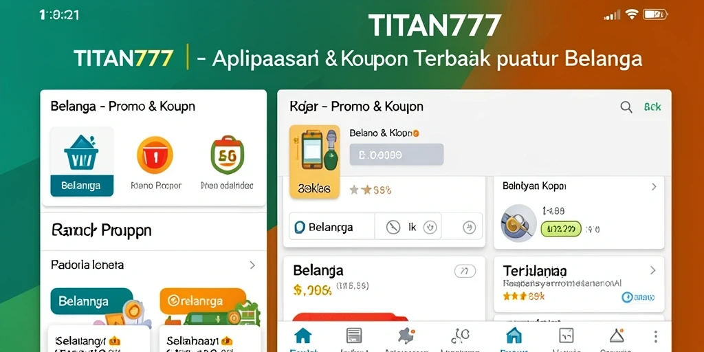 Tampilan antarmuka utama TITAN777 untuk fitur Promo & Kupon.