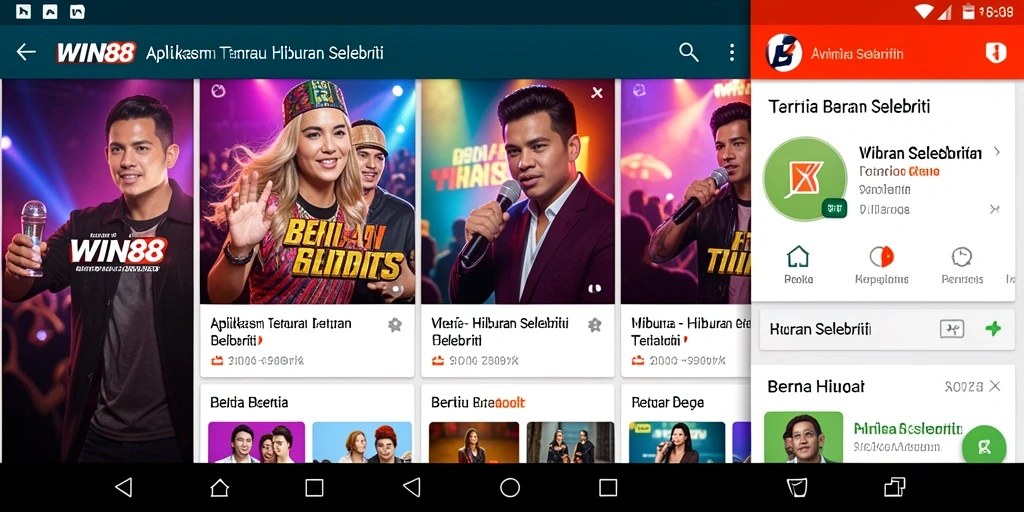 Antarmuka WIN88 menampilkan berita selebriti terupdate dan menarik.