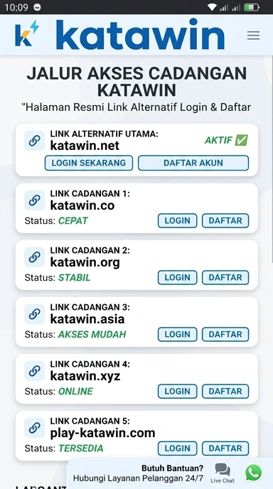 Tampilan link alternatif katawin